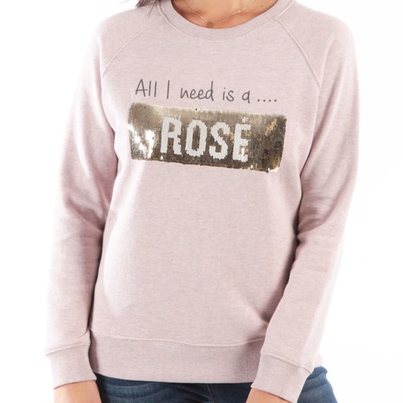 Kut from the Kloth Tops - Kut from The Kloth Latte/Rose Sequin Sweater in Pi